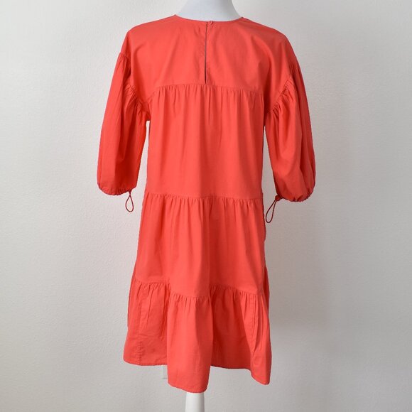 Sundry Anywhere Tiered Lounge Dress Coral - 1 Small 4-6 - Picture 8 of 9
